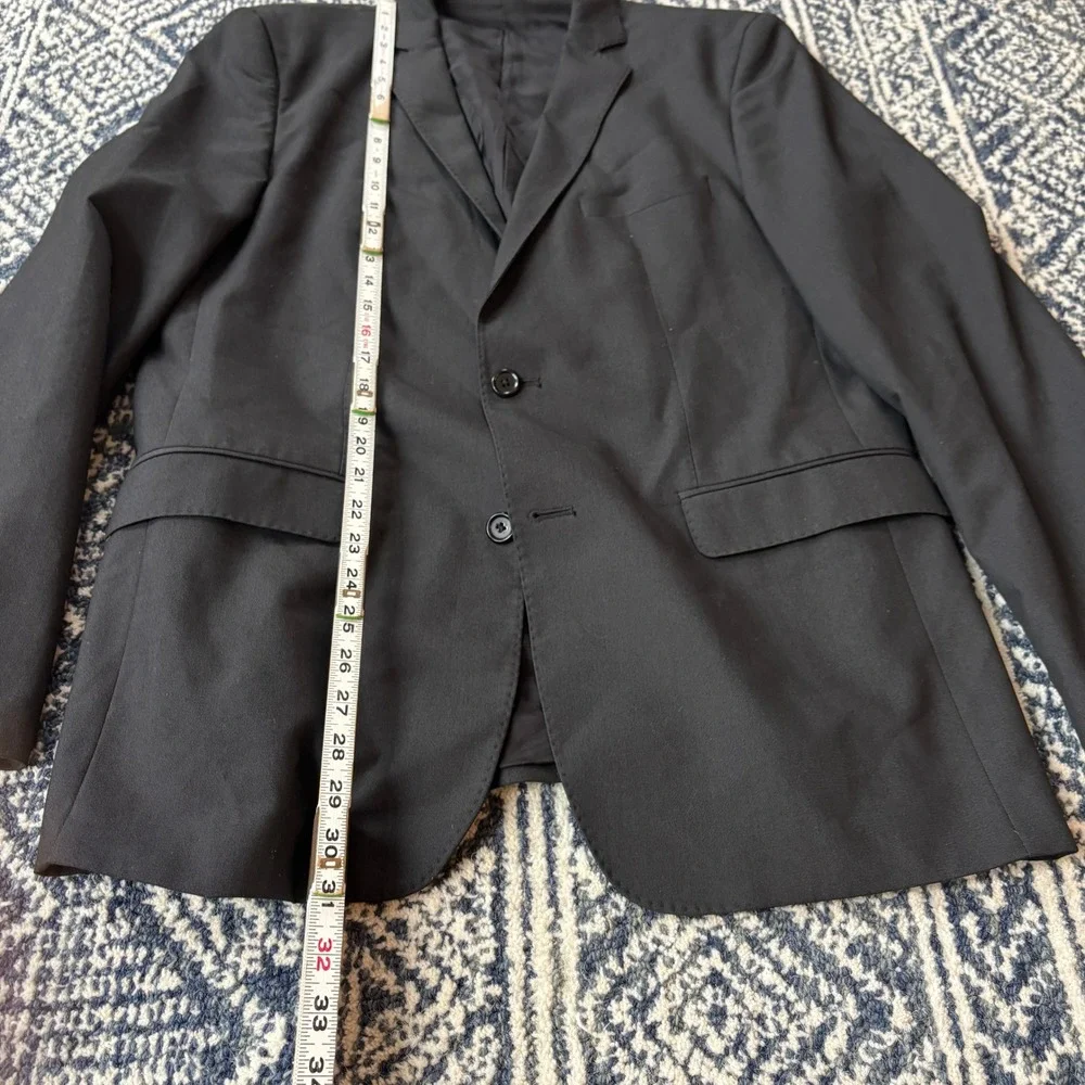 Zara Man Basic Black Blazer Suit Jacket Mens Size 44 EU 54